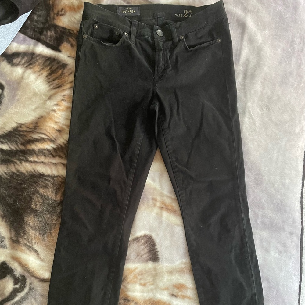 J. Crew Toothpick Stretchy Soft Black Pants